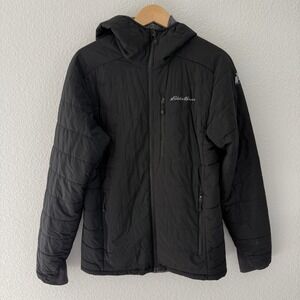 Eddie Bauer First Ascent Mens Ignitelite Reversible Jacket S Black Puffer